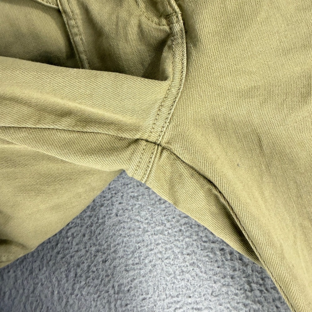 Sezane Herve Trousers Womens 38 US 6 Green Organic Cotton Tapered Utility Pants - Picture 4 of 14